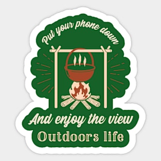 Outdoors Outdoorsman Unplug Nature Sticker